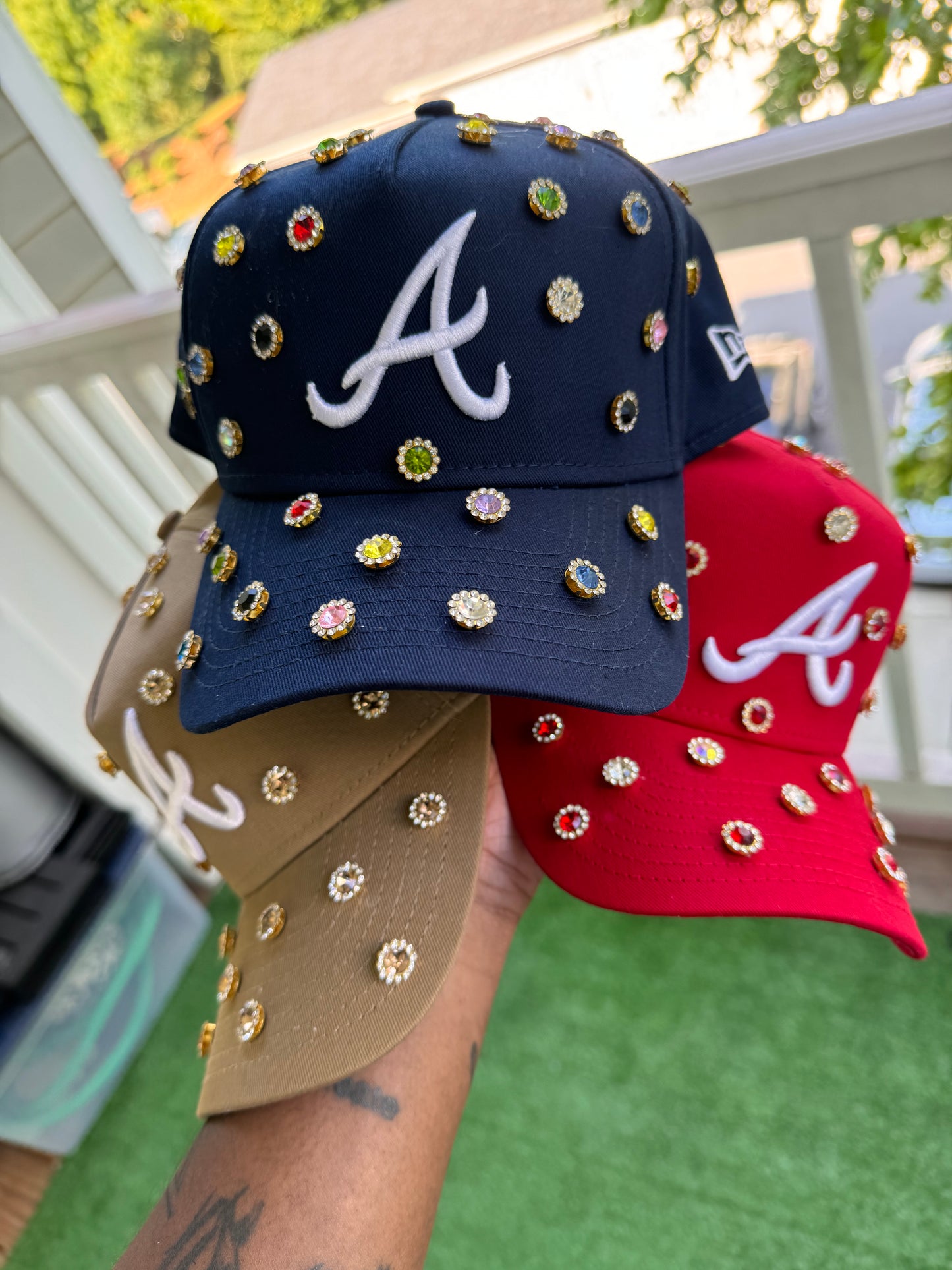 Custom Crystal Jewel Snapback