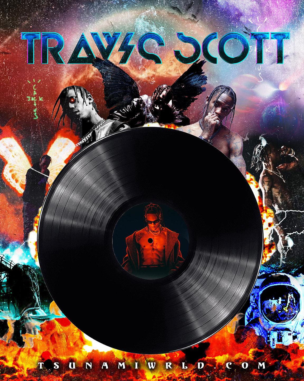 Travis Scott Vinyl Poster