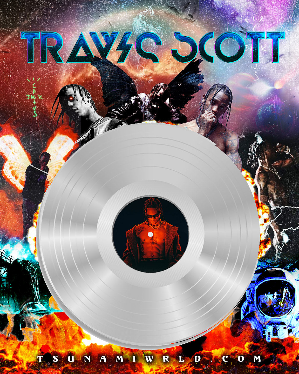 Travis Scott Vinyl Poster